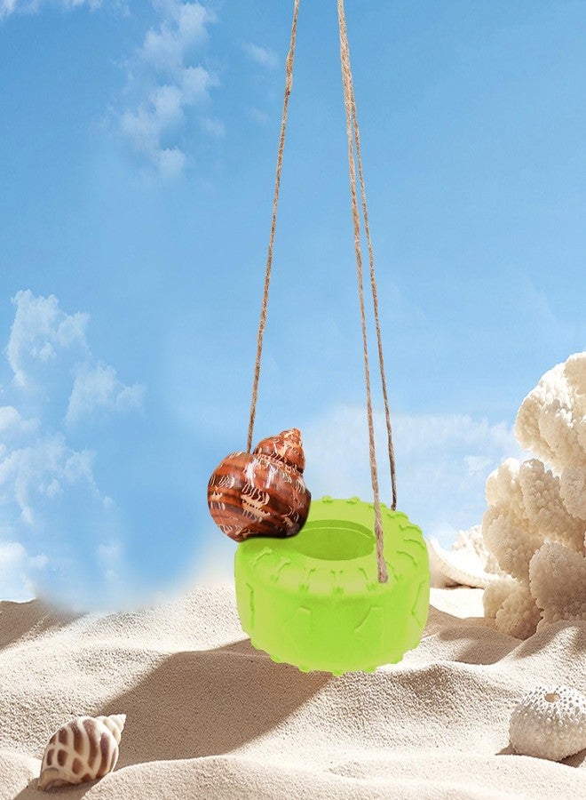 Neeenn Hermit Crab Tire Swing Toy, Hermit Crab Climbing Toy, Reptile Tank Aquarium Decoration Accessory, Suitable for Small to Medium Sized Hermit Crabs, 3.7 Inches in Diameter - Image 1